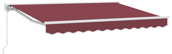 Kézi Retraktálható Napernyő Burgundi 3 x 2,5 m