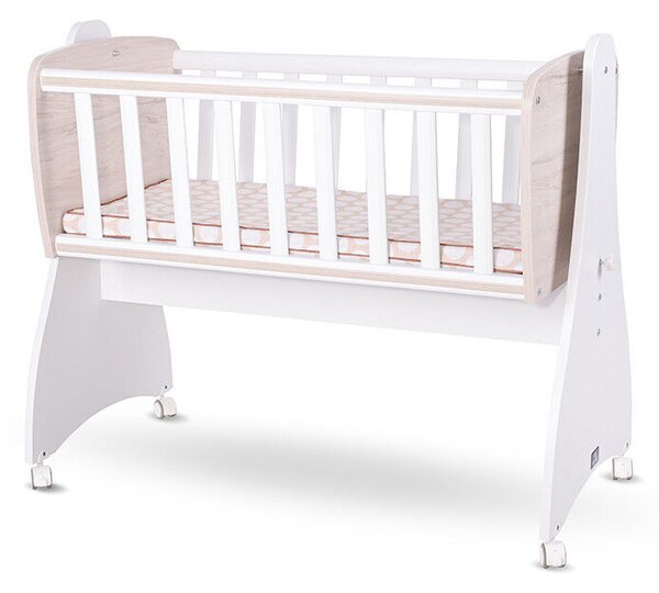 Lorelli First Dreams ringatható bölcső 105x55 - White / Light Oak New