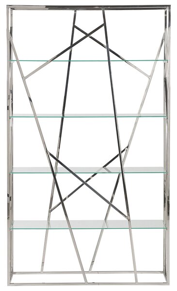 Négyszintes polcos elem HOXIE Fém 175 cm Ezüst