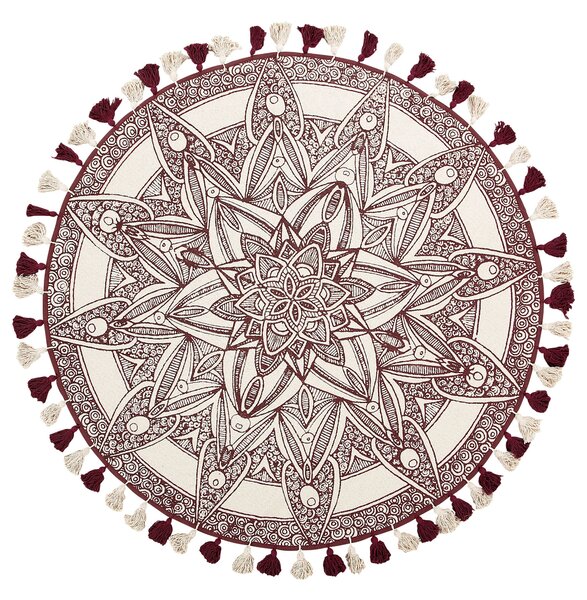 Különleges Piros Mandala Mintás Szőnyeg ø 120 cm OLTU