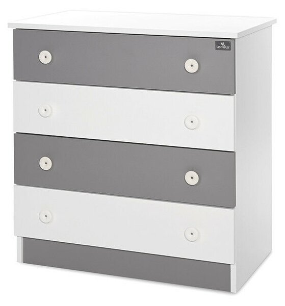 Lorelli Komód - White &amp; Stone Grey