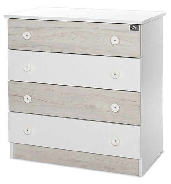 Lorelli Komód - White &amp; Light Oak -új