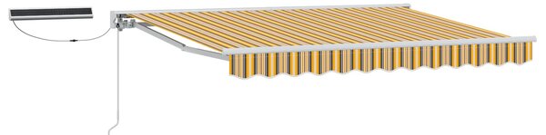 Elektromos Kihúzható Napernyő Sárga, Szürke és Fehér 3 x 2,5 m