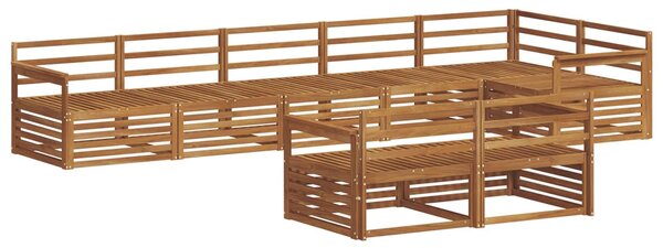 VidaXL Kültéri kanapé szett 8 pcs Természetes Tömör Akácfa