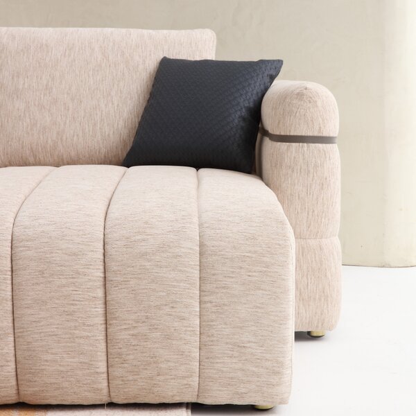Amato 3 személyes sarokkanapé Beige / Bal