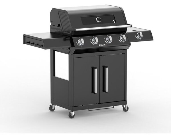 Riwall PRO RGG 41 EXL prémium gázüzemű grillsütő 17 kW, 4+1 gázégővel