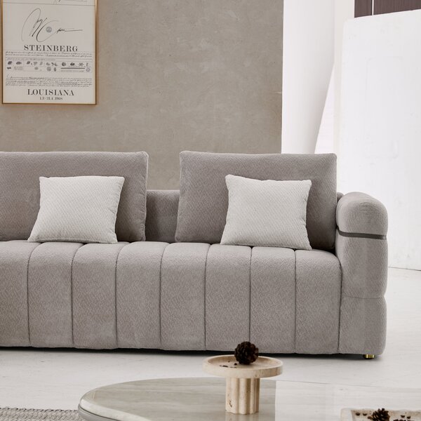 Amato 3 személyes sarokkanapé Beige / Bal