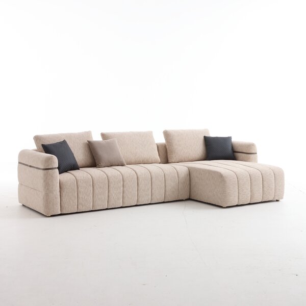 Amato 3 személyes sarokkanapé Beige / Bal