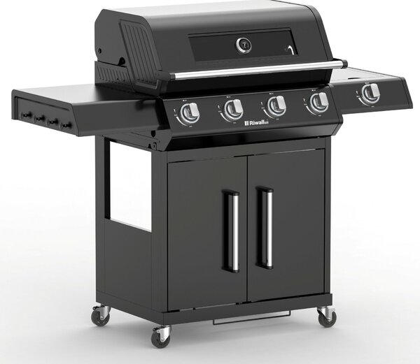 Riwall PRO RGG 41 EXL prémium gázüzemű grillsütő 17 kW, 4+1 gázégővel