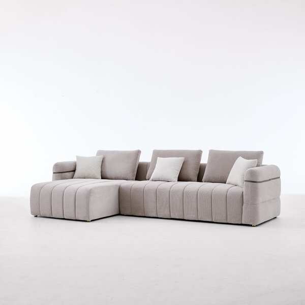 Amato 3 személyes sarokkanapé Beige / Bal