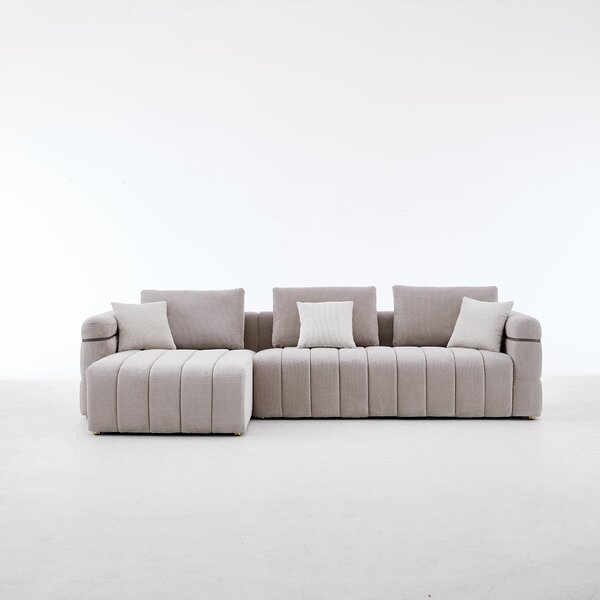 Amato 3 személyes sarokkanapé Beige / Bal