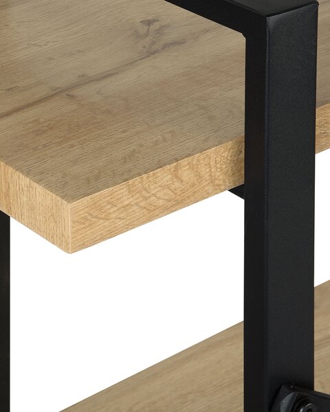 Háromszintes polcos elem TIMBER 111 cm Világosbarna