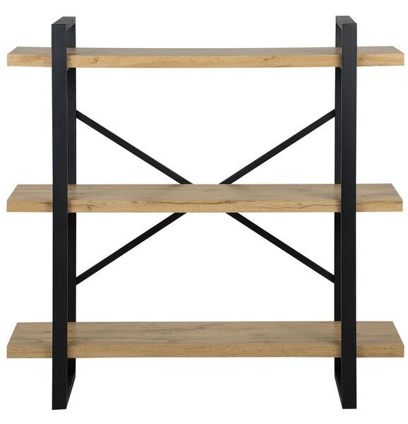 Háromszintes polcos elem TIMBER 111 cm Világosbarna