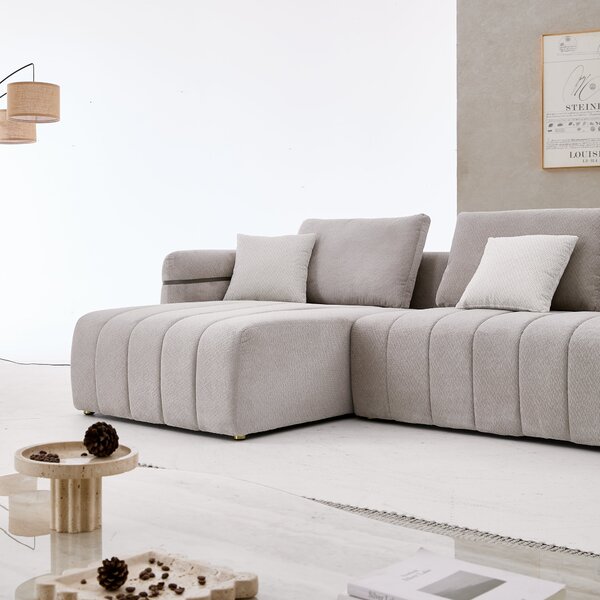 Amato 3 személyes sarokkanapé Beige / Bal