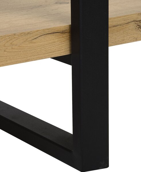 Háromszintes polcos elem TIMBER 111 cm Világosbarna