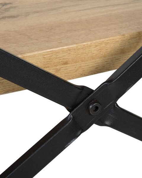 Háromszintes polcos elem TIMBER 111 cm Világosbarna