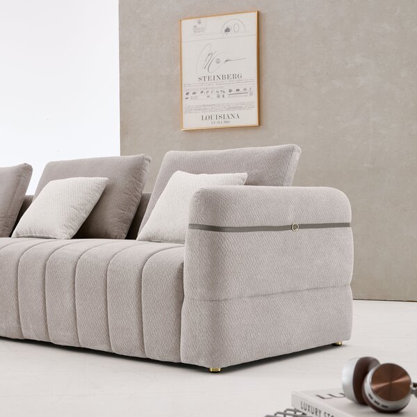 Amato 3 személyes sarokkanapé Beige / Bal