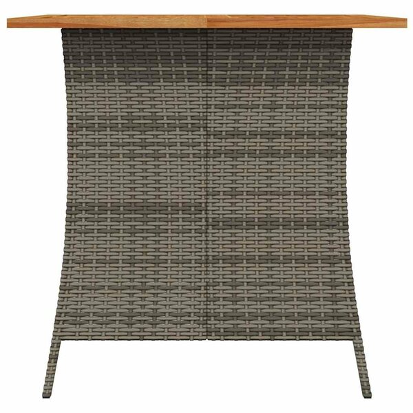 VidaXL 5 db szürke polyrattan kerti étkezőgarnitúra párnákkal