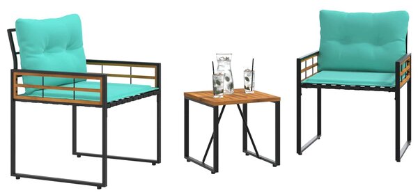 VidaXL Kültéri Bútor Szett párnával 3 pcs Türkiz