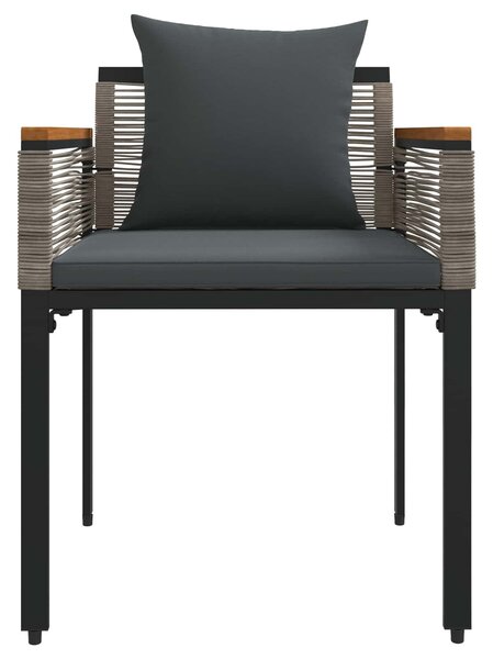 VidaXL Kültéri Bútor Szett 3 pcs Szürke és sötétszürke PE Rattan