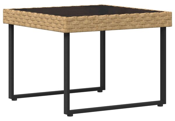 VidaXL Kerti Kanapé Szett párnával 2 pcs Természetes Poli Rattan Acél