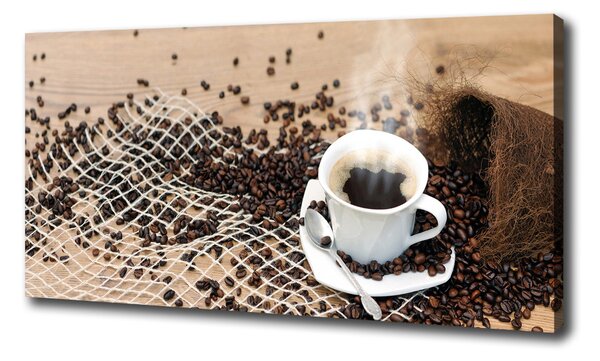 Fali vászonkép Kávé és kávébab