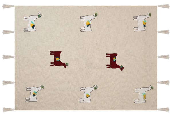 Takaró DEOGHAR Pamut 130 x 180 cm Bézs