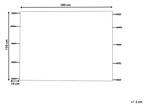 Takaró DEOGHAR Pamut 130 x 180 cm Bézs
