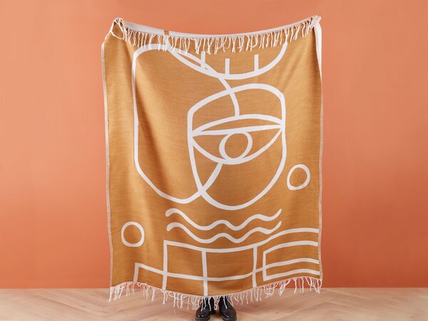 Takaró PALHI 130 x 170 cm Narancssárga