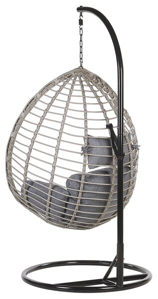 Függőszék állványzattal TOLLO PE Rattan Szürke