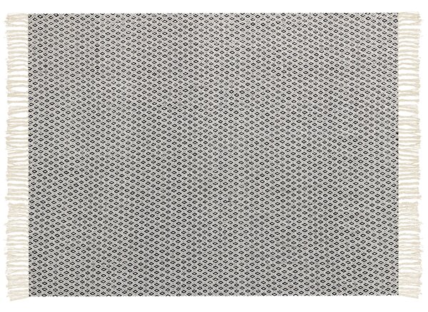 Takaró CHYAMA Pamut 125 x 150 cm Fekete/bézs