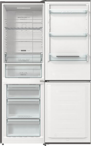 Gorenje NRK619DA2XL4 Alulfagyasztós hűtőszekrény, 300L, M: 185, AdaptTech, NoFrost Plus, D energiaosztály
