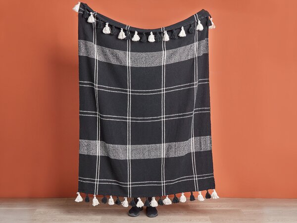 Takaró KULAC Pamut 130 x 170 cm Fekete