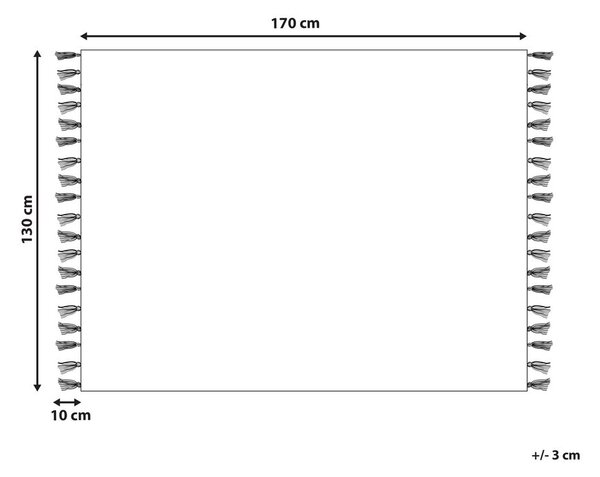 Takaró KULAC Pamut 130 x 170 cm Fekete