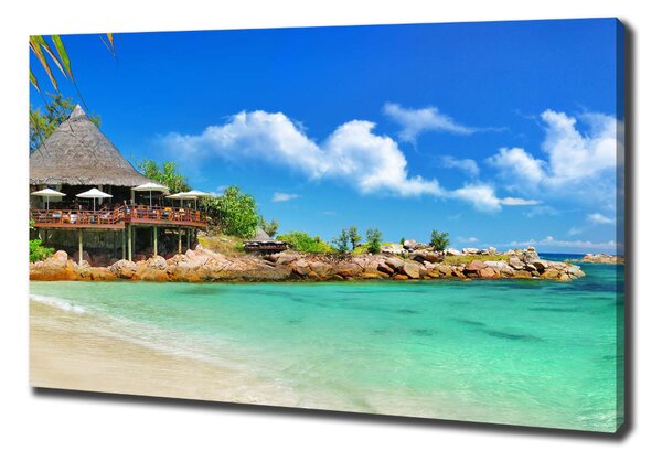 Vászon nyomtatás Seychelles strand