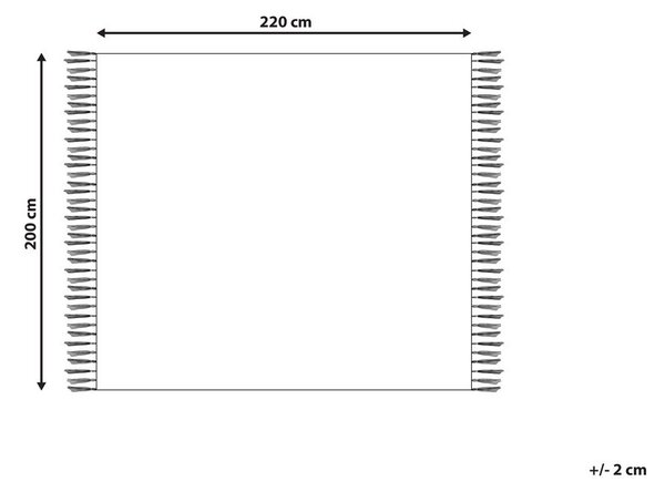 Takaró CHYAMA Pamut 200 x 220 cm Fekete