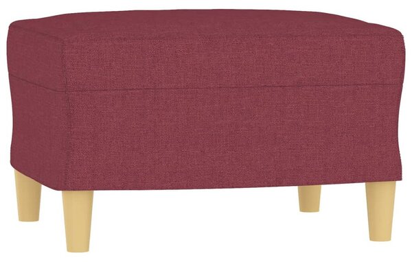 Bordó szövet kanapéfotel lábtartóval 60 cm