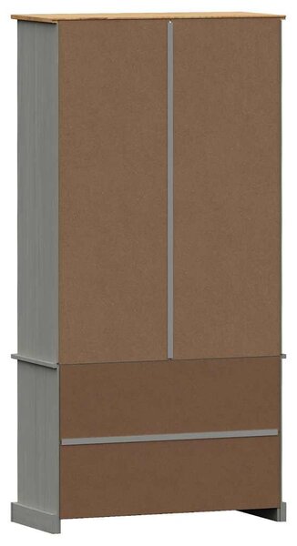 VIGO szürke tömör fenyőfa könyvespolc 85x35x170 cm