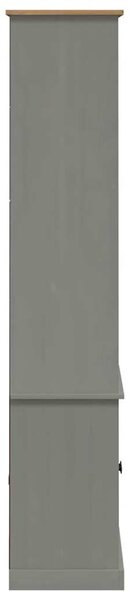 VIGO szürke tömör fenyőfa könyvespolc 85x35x170 cm