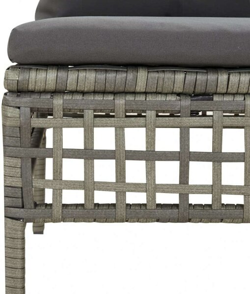 VidaXL 4 részes szürke polyrattan kerti ülőgarnitúra párnákkal