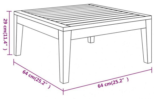 VidaXL Akácfa Kerti Ülőgarnitúra - 4 részes