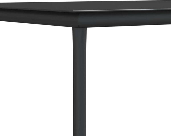 VidaXL 5-részes Kerti Étkezőgarnitúra - Fekete Polyrattan és Acél
