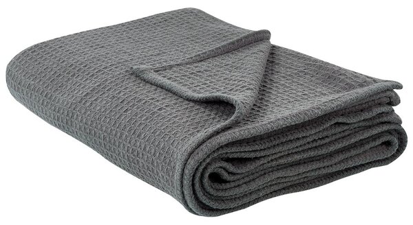 Ágytakaró RAGALA Pamut 200 x 220 cm Sötétszürke