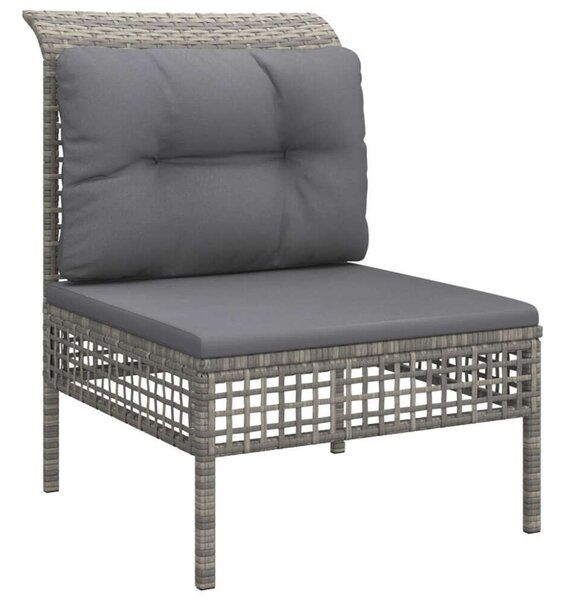 Polyrattan Kerti Ülőgarnitúra - 9 részes - Szürke