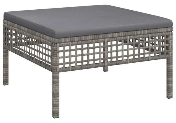 VidaXL 5 részes szürke polyrattan kerti ülőgarnitúra párnákkal