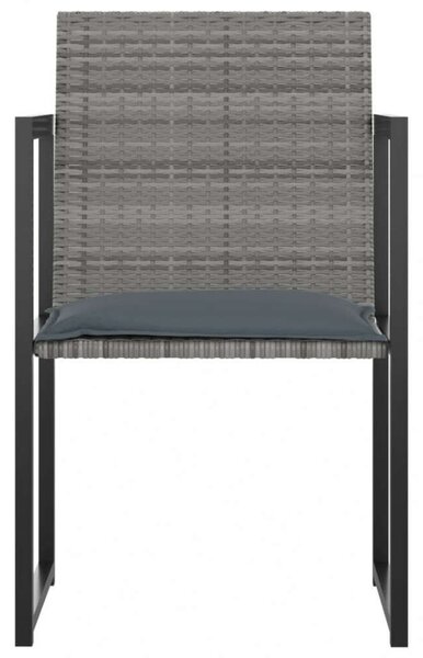 Kültéri Étkezőgarnitúra - Polyrattan - 7 részes - Szürke