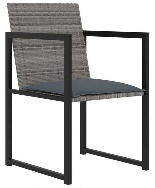Kültéri Étkezőgarnitúra - Polyrattan - 7 részes - Szürke