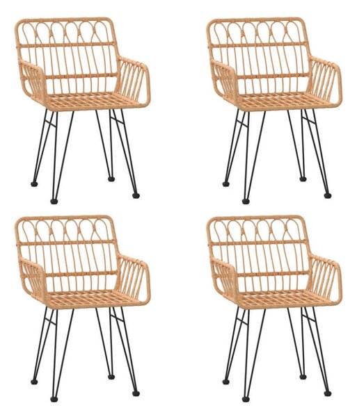 VidaXL Polyrattan Kerti Étkezőgarnitúra - 5 részes