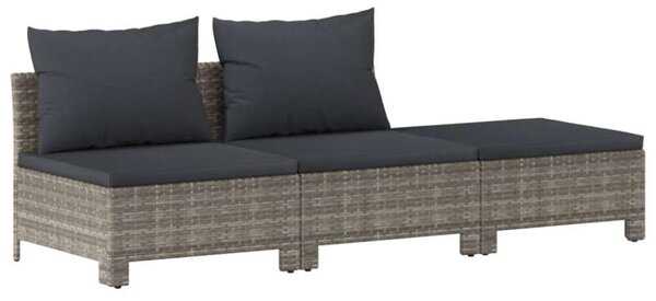 VidaXL Polyrattan Kerti Ülőgarnitúra - 11 részes - Szürke