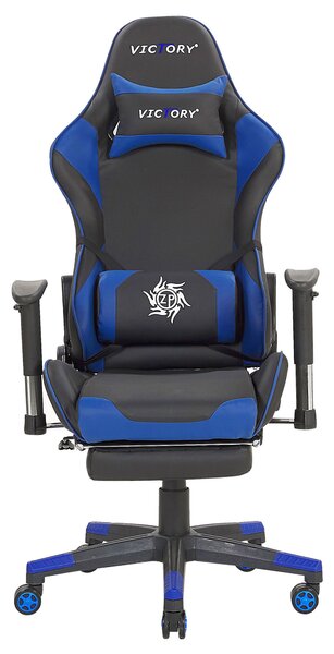 Gamer szék VICTORY Műbőr Kék